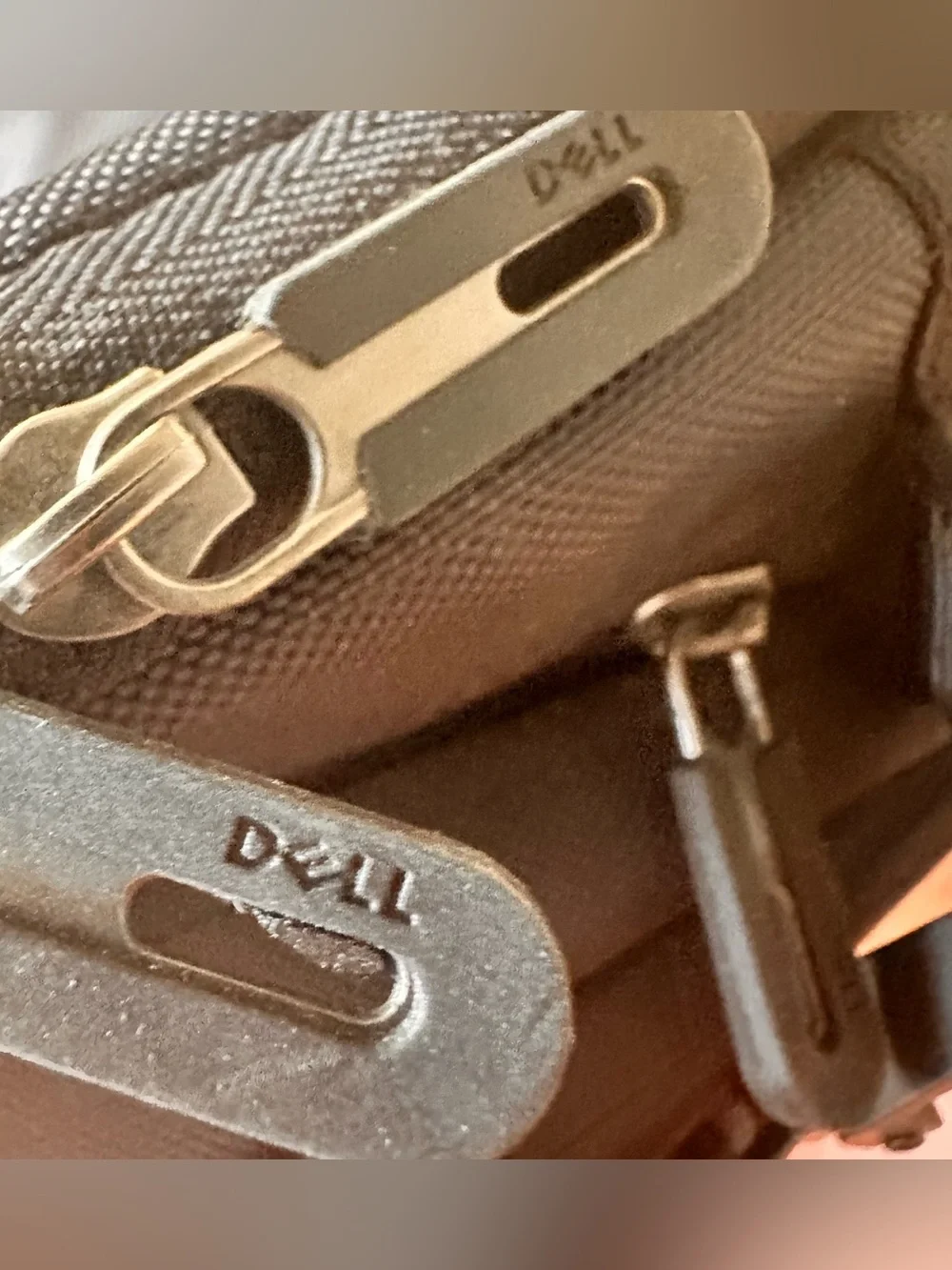 Dell Branded Large Laptop Briefcase Messenger Bag Black Padded 17.5